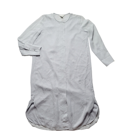 Club Monaco Long Sleeve Shirttail Silk Chiffon Dress Size 4 - Picture 3 of 10